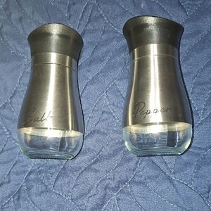 New Stainless Steel Salt and Pepper Shakers
